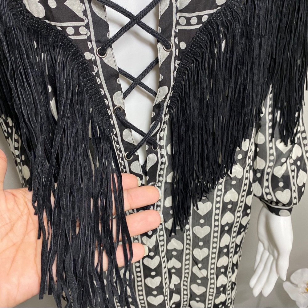 NWT/ inter Concepts dress/black and white/size xxl - Picture 4 of 8
